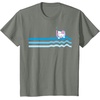 image:imageHello Kitty Swim Snorkle Summer Stripe TShirtOlive Heather