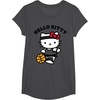 image:imageHello Kitty Unisex Kids Basketball TShirt Blue SmallDark Heather Grey