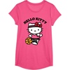 image:imageHello Kitty Unisex Kids Basketball TShirt Blue SmallPink Heather