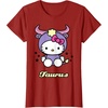 image:imageHello Kitty Zodiac Taurus Tee Shirt TShirtCranberry Red