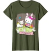 image:imageHello Kitty and Friends Easter Scene Tee Shirt TShirtOlive Green