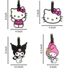 image:imageKuromi My Melody and Hello Kitty Luggage Tag for Suitcases 4Pack Official License Cute Luggage Tags Sanrio Gifts for Travel