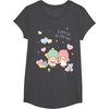 image:imageLittle Twin Stars Love is in The Air Valentine Tee Shirt TShirtDark Heather Grey