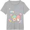 image:imageLittle Twin Stars Love is in The Air Valentine Tee Shirt TShirtHeather Grey