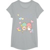 image:imageLittle Twin Stars Love is in The Air Valentine Tee Shirt TShirtHeather Grey
