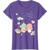 image:imageLittle Twin Stars Love is in The Air Valentine Tee Shirt TShirtPurple Heather