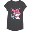 image:imageMy Melody and Friend Sweet Hearts Tee Shirt TShirtDark Heather Grey