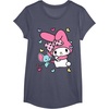 image:imageMy Melody and Friend Sweet Hearts Tee Shirt TShirtHeather Blue