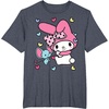 image:imageMy Melody and Friend Sweet Hearts Tee Shirt TShirtHeather Blue