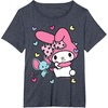image:imageMy Melody and Friend Sweet Hearts Tee Shirt TShirtHeather Blue