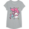 image:imageMy Melody and Friend Sweet Hearts Tee Shirt TShirtHeather Grey