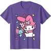 image:imageMy Melody and Friend Sweet Hearts Tee Shirt TShirtPurple Heather