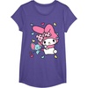 image:imageMy Melody and Friend Sweet Hearts Tee Shirt TShirtPurple Heather