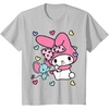 image:imageMy Melody and Friend Sweet Hearts Tee Shirt TShirtSilver Grey