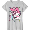 image:imageMy Melody and Friend Sweet Hearts Tee Shirt TShirtSilver Grey