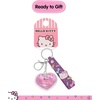 image:imageSALLY ROSE Hello Kitty Liquid Keychain  Sanrio Bag Charms with Wrist Strap for Backpacks amp Purses Official LicenseHello Kitty Purple Heart