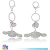 image:imageSALLY ROSE Pave Crystal Hello Kitty and Friends Bag Charm with Lobster Clip Official License Cute Keychains Sanrio GiftsCinnamoroll Multi Charms