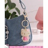 image:imageSALLY ROSE Pave Crystal Hello Kitty and Friends Bag Charm with Lobster Clip Official License Cute Keychains Sanrio GiftsHello Kitty Pink