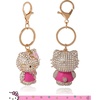 image:imageSALLY ROSE Pave Crystal Hello Kitty and Friends Bag Charm with Lobster Clip Official License Cute Keychains Sanrio GiftsHello Kitty Pink