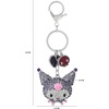 image:imageSALLY ROSE Pave Crystal Hello Kitty and Friends Bag Charm with Lobster Clip Official License Cute Keychains Sanrio GiftsKuromi Multi Charms