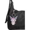 image:imageSALLY ROSE Pave Crystal Hello Kitty and Friends Bag Charm with Lobster Clip Official License Cute Keychains Sanrio GiftsKuromi Purple