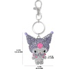 image:imageSALLY ROSE Pave Crystal Hello Kitty and Friends Bag Charm with Lobster Clip Official License Cute Keychains Sanrio GiftsKuromi Purple