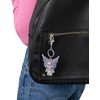 image:imageSALLY ROSE Pave Crystal Hello Kitty and Friends Bag Charm with Lobster Clip Official License Cute Keychains Sanrio GiftsKuromi Purple
