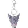 image:imageSALLY ROSE Pave Crystal Hello Kitty and Friends Bag Charm with Lobster Clip Official License Cute Keychains Sanrio GiftsKuromi Purple