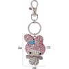 image:imageSALLY ROSE Pave Crystal Hello Kitty and Friends Bag Charm with Lobster Clip Official License Cute Keychains Sanrio GiftsMy Melody Pink