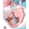 image:imageSALLY ROSE Pave Crystal Hello Kitty and Friends Bag Charm with Lobster Clip Official License Cute Keychains Sanrio GiftsPochacco Purple