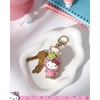 image:imageSALLY ROSE Pave Crystal Hello Kitty and Friends Bag Charm with Lobster Clip Official License Cute Keychains Sanrio GiftsStrawberry Pink