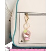 image:imageSALLY ROSE Pave Crystal Hello Kitty and Friends Bag Charm with Lobster Clip Official License Cute Keychains Sanrio GiftsStrawberry Pink