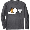image:imageGudetama Too Lazy to Dunk Basketball Long Sleeve TShirtDark Heather Grey