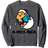 image:imageGudetama the Lazy Egg USA Patriotic America Founding Fathers SweatshirtDark Heather Grey