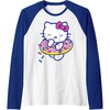 image:imageHello Kitty Donut Sprinkles Floaty Summer Swimming Raglan Baseball TeeRoyal BlueWhite