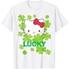 image:imageHello Kitty Lucky Clover St Patricks Day Tee Shirt TShirtWhite