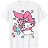 image:imageMy Melody and Friend Sweet Hearts Tee Shirt TShirtWhite