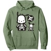 image:imagePochacco Skeleton Halloween Hoodie Pullover HoodieSage Green