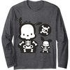 image:imagePochacco Skeleton Halloween Long Sleeve Shirt Long Sleeve TShirtDark Heather Grey