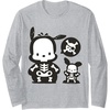 image:imagePochacco Skeleton Halloween Long Sleeve Shirt Long Sleeve TShirtHeather Grey