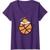 image:imageWomens Gudetama Exercise eggcercise Basketball Fitness VNeck TShirtPurple