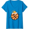 image:imageWomens Gudetama Exercise eggcercise Basketball Fitness VNeck TShirtSapphire Blue