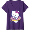image:imageWomens Hello Kitty Donut Sprinkles Floaty Summer Swimming VNeck TShirtPurple