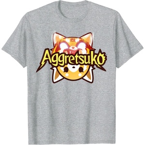 image:imageAggretsuko Dual Personality Logo Tee Shirt TShirtHeather Grey
