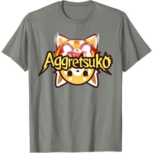 image:imageAggretsuko Dual Personality Logo Tee Shirt TShirtOlive Heather