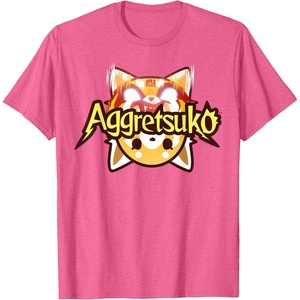 image:imageAggretsuko Dual Personality Logo Tee Shirt TShirtPink Heather