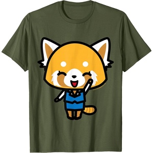 image:imageAggretsuko Happy Mood Tee Shirt TShirtOlive Green
