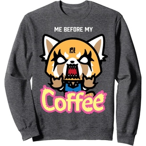 image:imageAggretsuko I Need My Coffee Rage Sweatshirt SweatshirtDark Heather Grey
