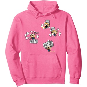 image:imageAggretsuko Rage Against the Copy Machine Hoodie Pullover HoodieBright Pink