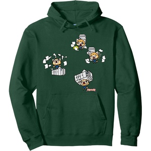 image:imageAggretsuko Rage Against the Copy Machine Hoodie Pullover HoodieDark Green